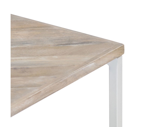 Mesa de centro de madera maciza de mango 110x110x36 cm