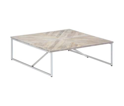 Mesa de centro de madera maciza de mango 110x110x36 cm