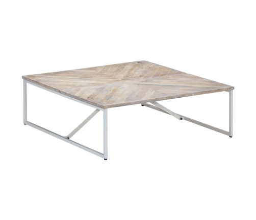 Mesa de centro de madera maciza de mango 110x110x36 cm