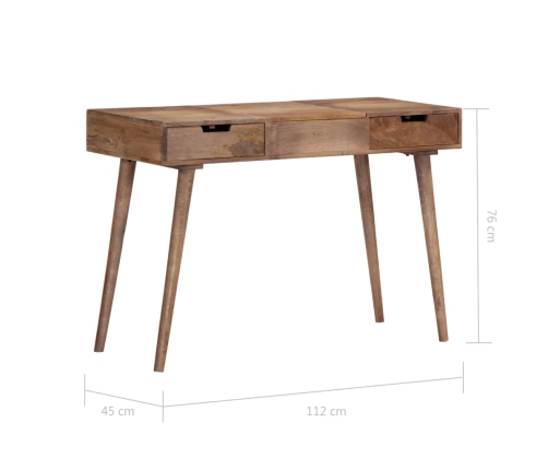 Mesa tocador con espejo madera maciza de mango 112x45x76 cm