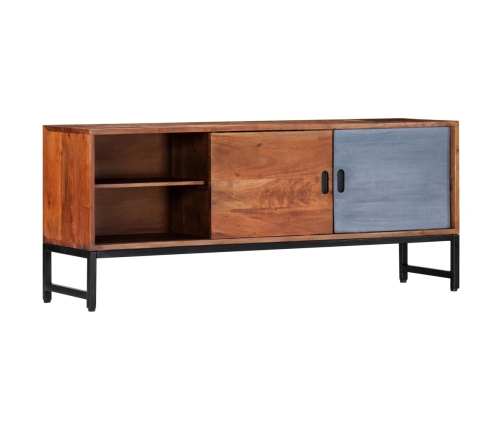 Mueble de TV de madera maciza de acacia 120x30x49 cm