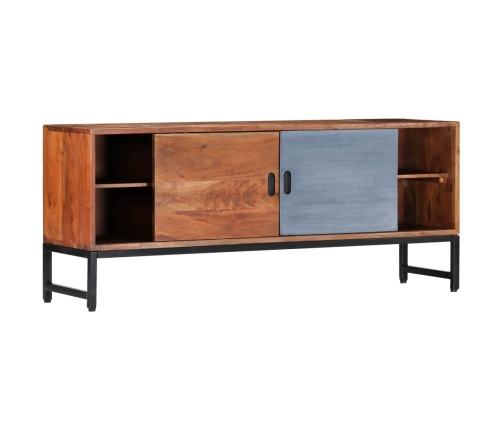 Mueble de TV de madera maciza de acacia 120x30x49 cm