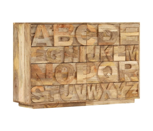 Armario Alphabet con 6 cajones madera maciza mango 120x35x79 cm