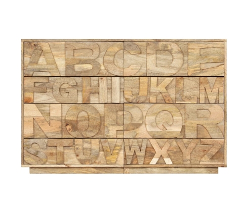 Armario Alphabet con 6 cajones madera maciza mango 120x35x79 cm