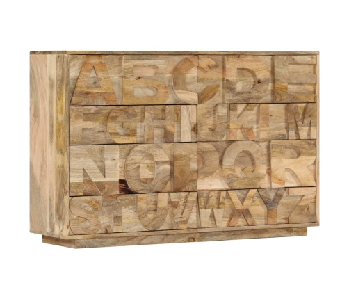Armario Alphabet con 6 cajones madera maciza mango 120x35x79 cm