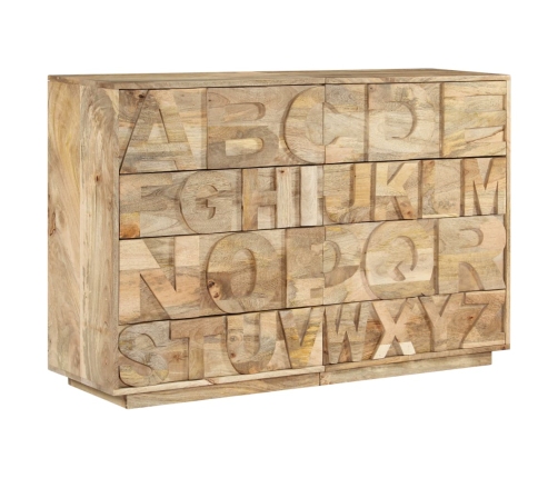 Armario Alphabet con 6 cajones madera maciza mango 120x35x79 cm