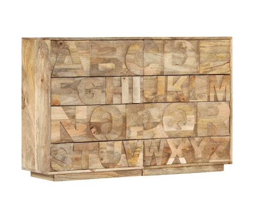 Armario Alphabet con 6 cajones madera maciza mango 120x35x79 cm