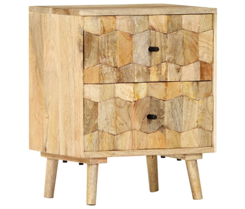 Mesita de noche de madera maciza de mango 40x30x50 cm