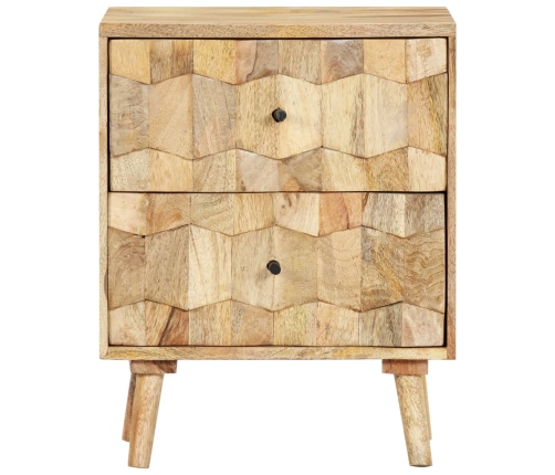 Mesita de noche de madera maciza de mango 40x30x50 cm