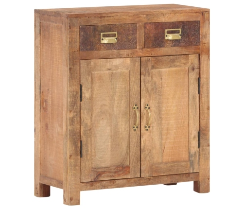 Aparador de madera de mango maciza rugosa 65x30x75 cm