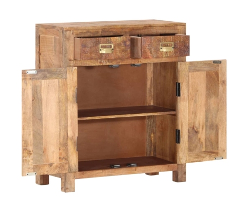Aparador de madera de mango maciza rugosa 65x30x75 cm