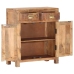 Aparador de madera de mango maciza rugosa 65x30x75 cm