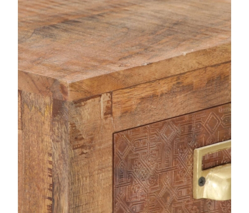 Aparador de madera de mango maciza rugosa 65x30x75 cm
