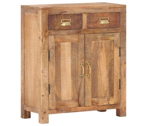 Aparador de madera de mango maciza rugosa 65x30x75 cm