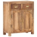 Aparador de madera de mango maciza rugosa 65x30x75 cm