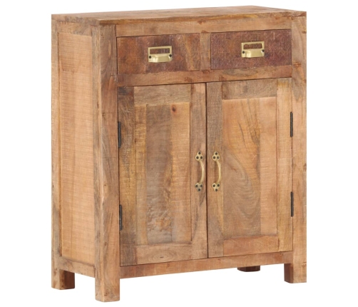 Aparador de madera de mango maciza rugosa 65x30x75 cm