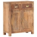 Aparador de madera de mango maciza rugosa 65x30x75 cm