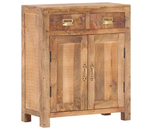 Aparador de madera de mango maciza rugosa 65x30x75 cm