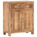 Aparador de madera de mango maciza rugosa 65x30x75 cm