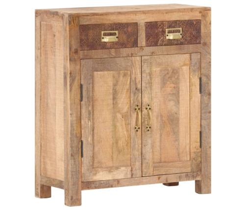 Aparador de madera de mango maciza rugosa 65x30x75 cm