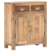 Aparador de madera de mango maciza rugosa 65x30x75 cm