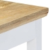 Mesa consola de madera maciza mango blanca marrón 110x35x75 cm