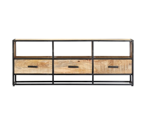 Mueble de TV de madera maciza de mango 120x30x45 cm