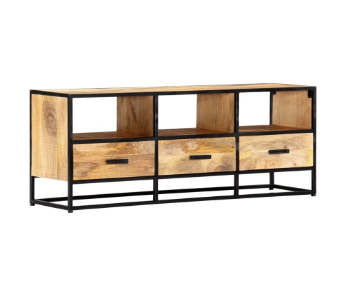 Mueble de TV de madera maciza de mango 120x30x45 cm