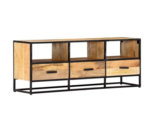 Mueble de TV de madera maciza de mango 120x30x45 cm