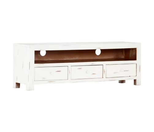 Mueble de TV de madera maciza de acacia 120x30x40 cm