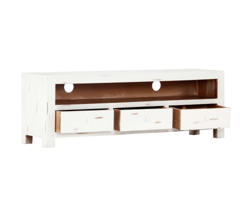 Mueble de TV de madera maciza de acacia 120x30x40 cm