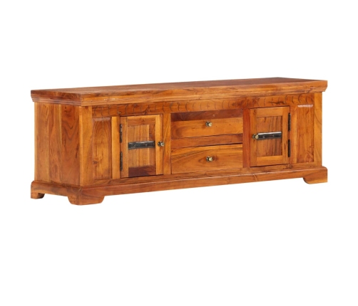 Mueble de TV de madera maciza de acacia 119x30x40 cm