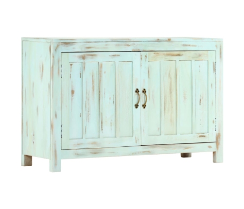 Aparador madera maciza de mango azul claro 110x35x70 cm
