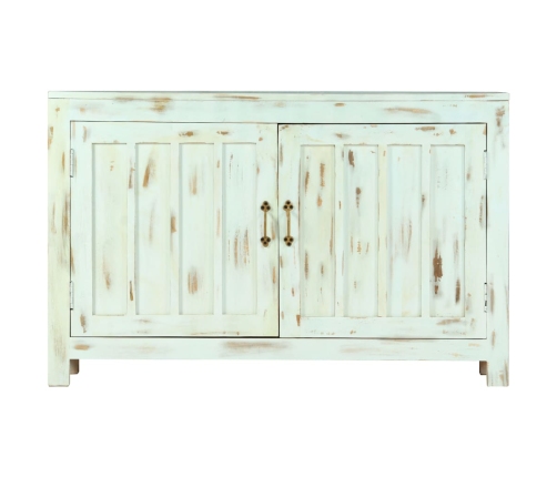 Aparador madera maciza de mango azul claro 110x35x70 cm