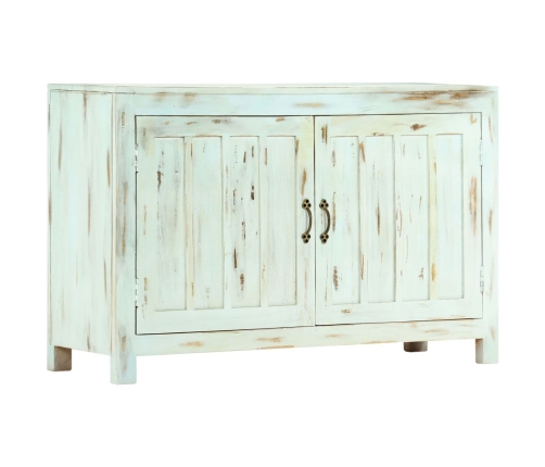 Aparador madera maciza de mango azul claro 110x35x70 cm