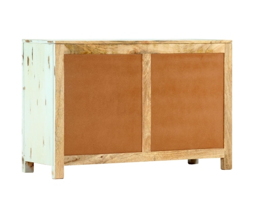 Aparador madera maciza de mango azul claro 110x35x70 cm