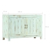 Aparador madera maciza de mango azul claro 110x35x70 cm