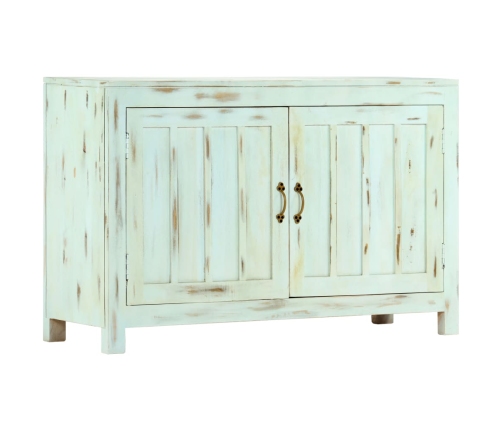 Aparador madera maciza de mango azul claro 110x35x70 cm