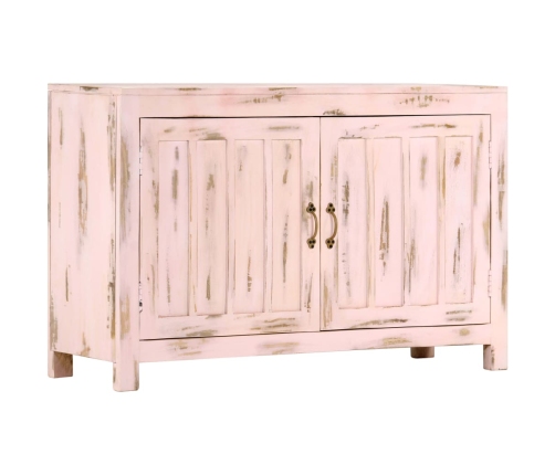 Aparador de madera maciza de mango rosa claro 110x35x70 cm