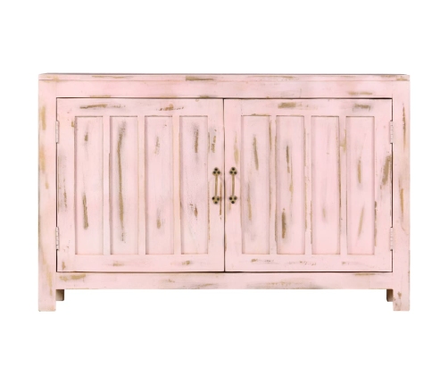 Aparador de madera maciza de mango rosa claro 110x35x70 cm