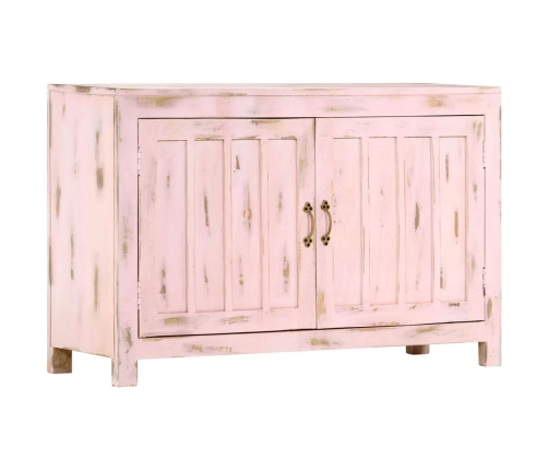 Aparador de madera maciza de mango rosa claro 110x35x70 cm