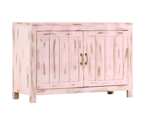 Aparador de madera maciza de mango rosa claro 110x35x70 cm
