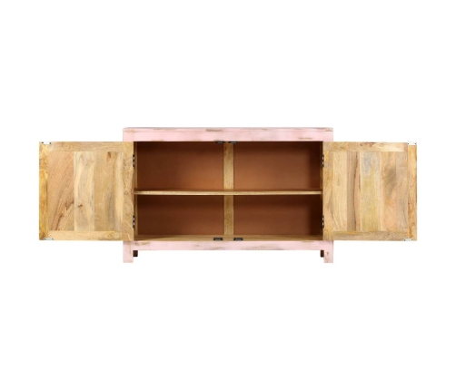 Aparador de madera maciza de mango rosa claro 110x35x70 cm