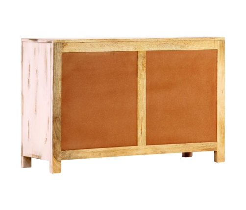 Aparador de madera maciza de mango rosa claro 110x35x70 cm