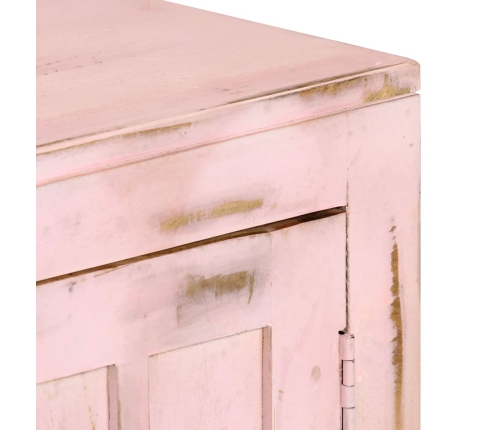 Aparador de madera maciza de mango rosa claro 110x35x70 cm