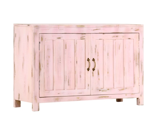 Aparador de madera maciza de mango rosa claro 110x35x70 cm