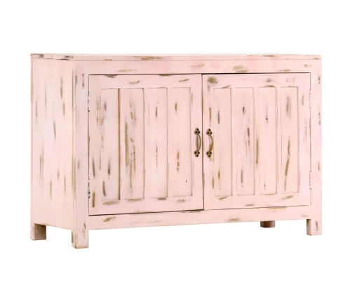 Aparador de madera maciza de mango rosa claro 110x35x70 cm