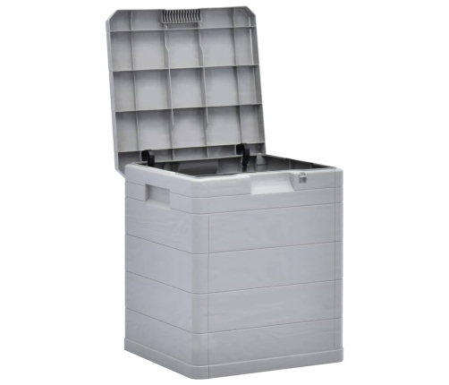 Caja de almacenamiento de jardín 90 L gris claro