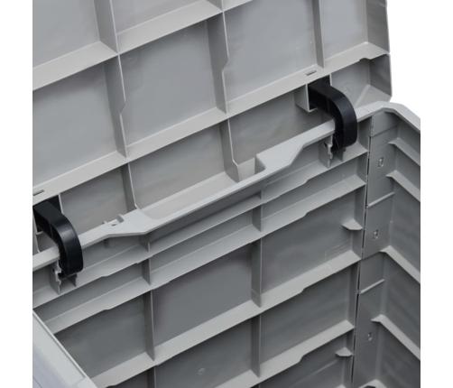 Caja de almacenamiento de jardín 90 L gris claro