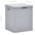 Caja de almacenamiento de jardín 90 L gris claro